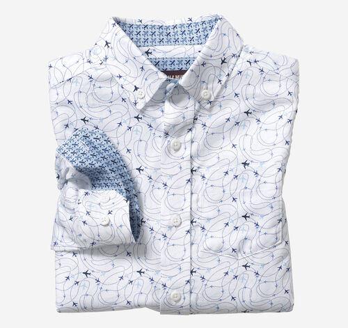 Boys Long-Sleeve Print Shirt
