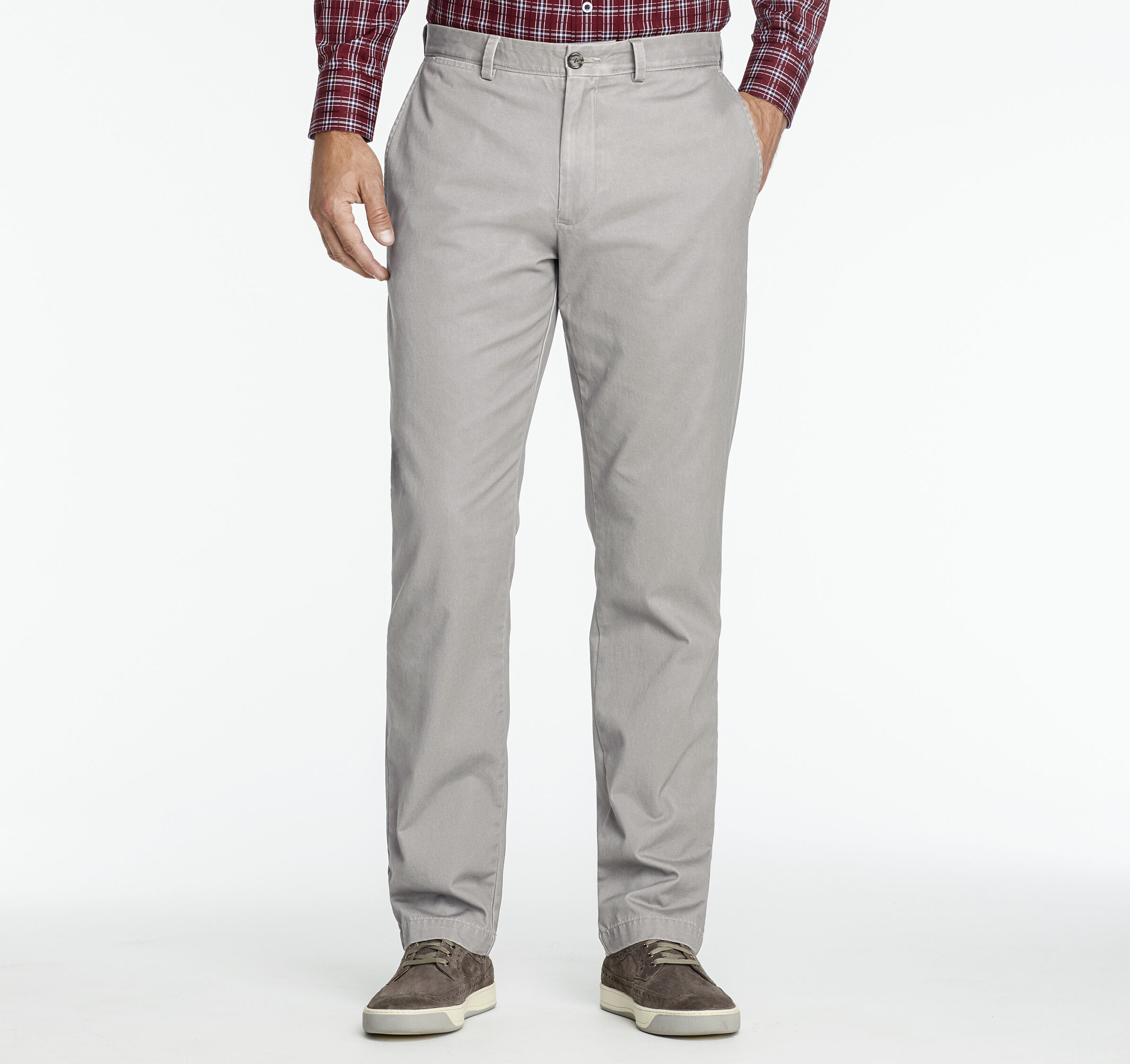 Slim Fit Garment Washed Chinos | Johnston & Murphy