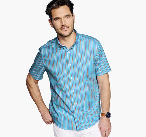 Printed Cotton Short-Sleeve Shirt