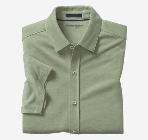 Vintage Birdseye Button-Front Shirt