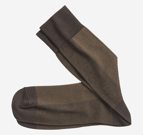 Herringbone Panel Socks