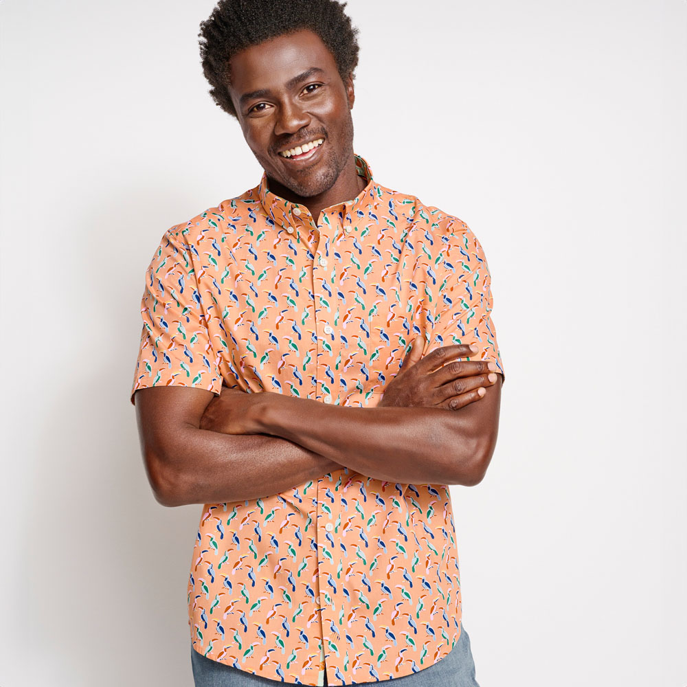 mens short sleeve pattern shirts