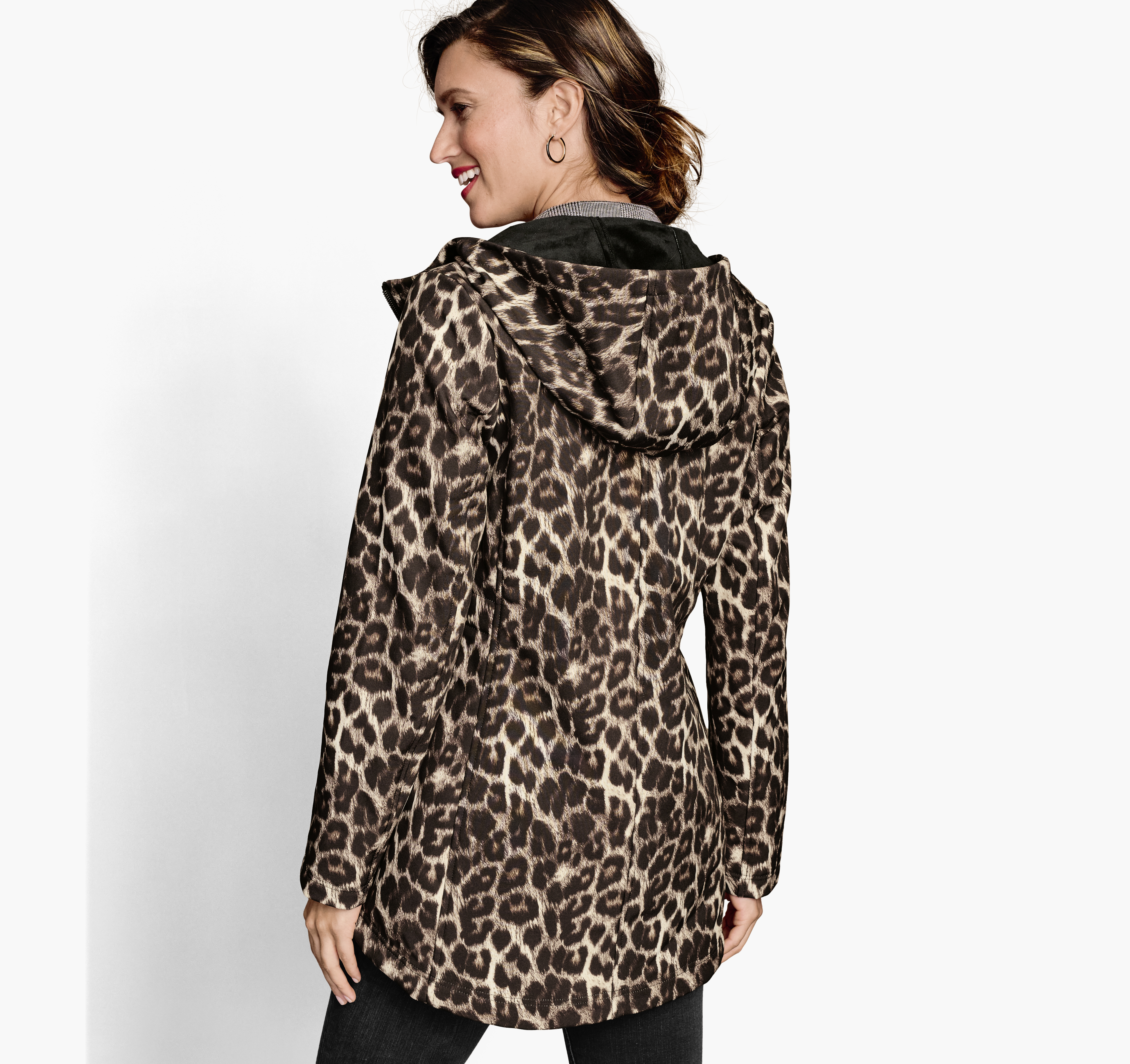 Animal-Print Soft Shell Jacket image number null