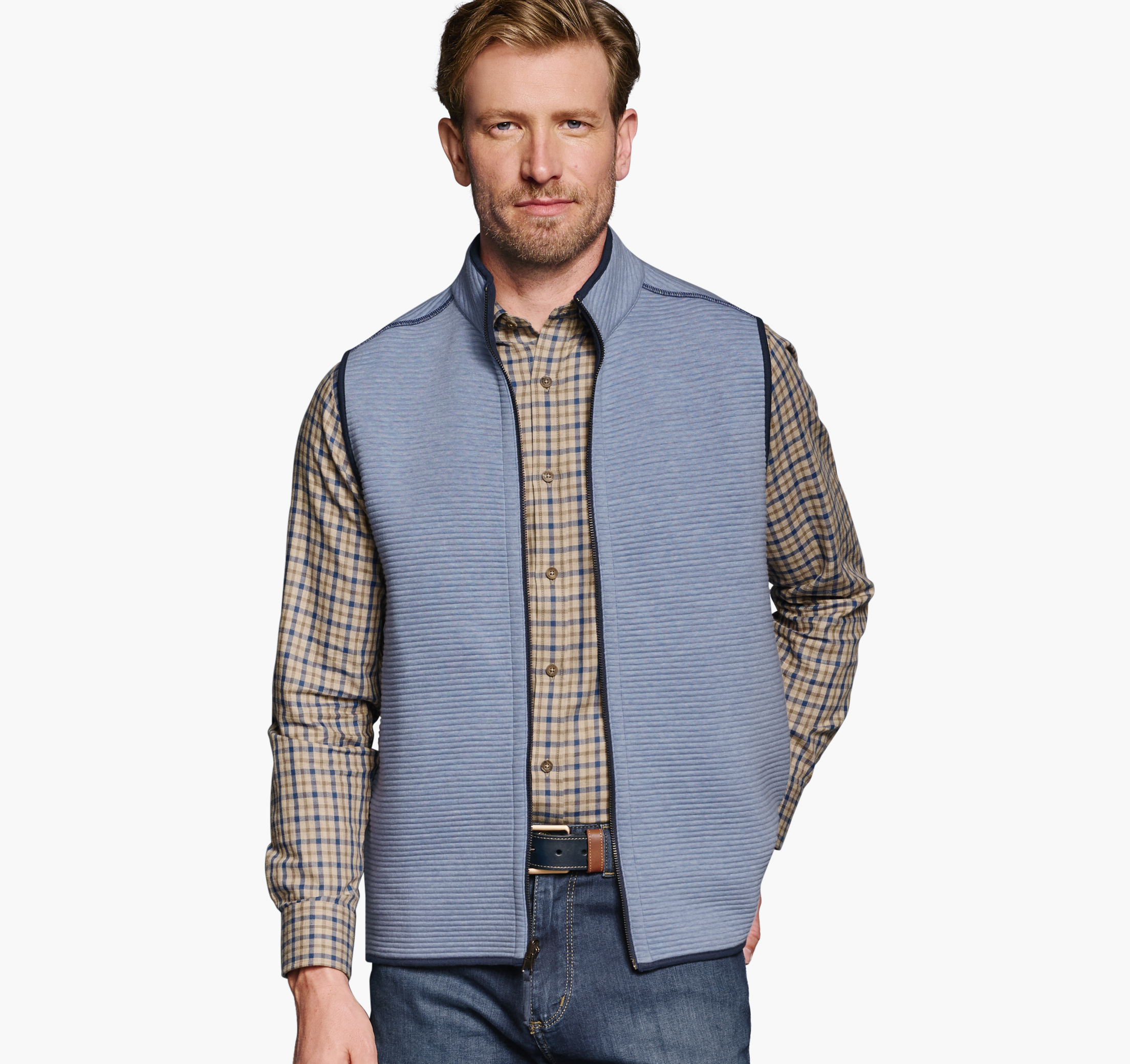 Gingham vest store