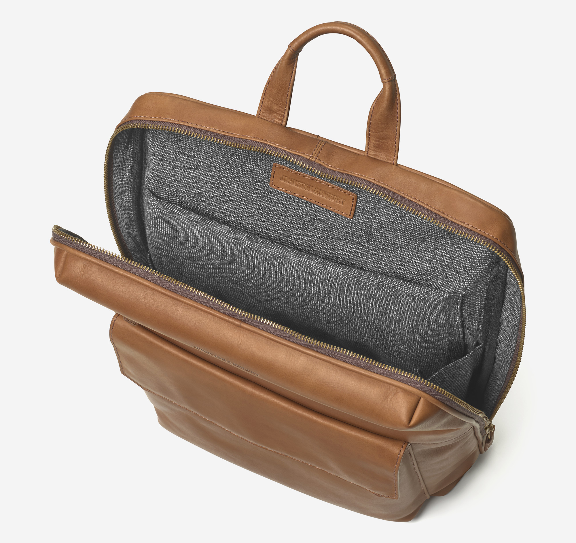 Slim leather laptop backpack online